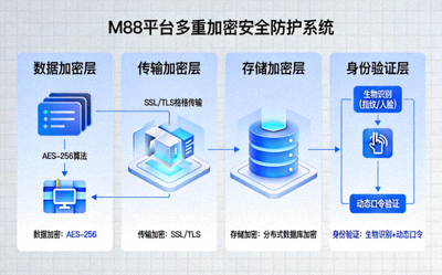 M88 平台多重加密安全防护系统示意图